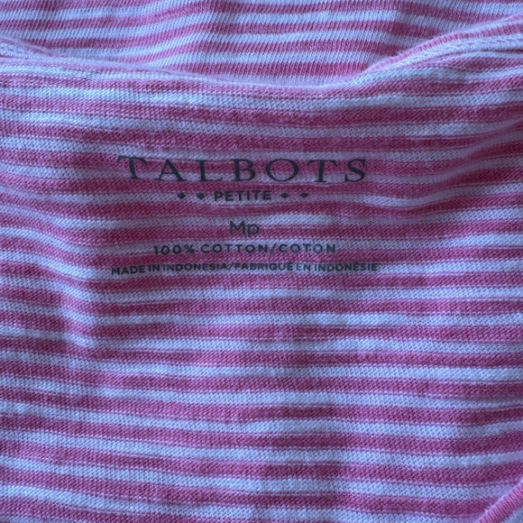 Talbots Pink Striped Top - Picture 3 of 4